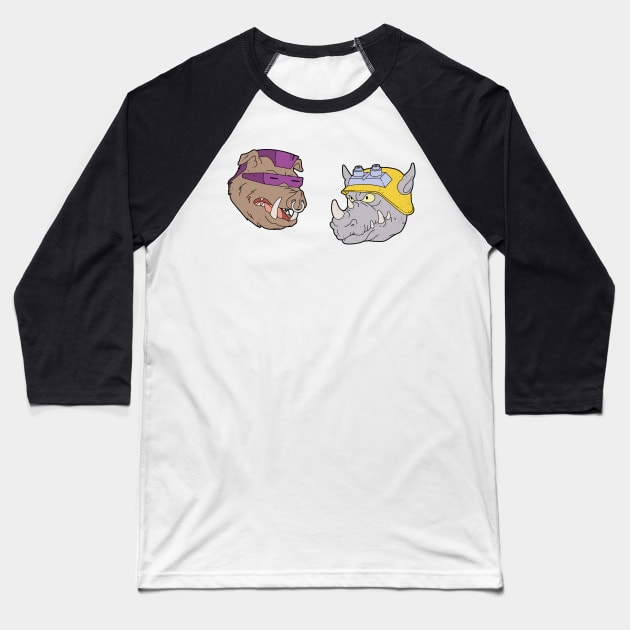 Bebop and Rocksteady Baseball T-Shirt by Rabbit’s Hollow